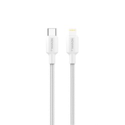 CABLE NOVANL USB-C TO LIGHTNING 0.5M 20W WHITE