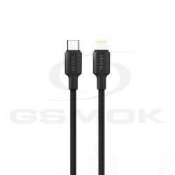 CABLE NOVANL USB-C TO LIGHTNING 0.5M 20W BLACK