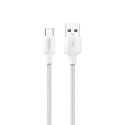 CABLE NOVANL USB TO USB-C 0.5M 12W WHITE