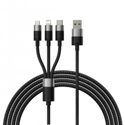 CABLE USB 3IN1 1.2M 3.5A BASEUS STARSPEED CAXS000001 BLACK