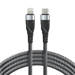 CABLE USB-C TO LIGHTNING 20W 1M EVERACTIVE CBB-1CIG BLACK