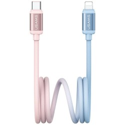 CABLE USB-C TO LIGHTNING 30W 1.2M USAMS BICOLOR SERIES SJ757 BLUE-PINK