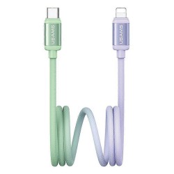 CABLE USB-C TO LIGHTNING 30W 1.2M USAMS BICOLOR SERIES SJ757 MINT-PURPLE