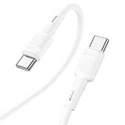 CABLE USB-C TO USB-C 3A 60W PD 1M HOCO X83 WHITE CABLE USB-C TO USB-C 3A 60W PD 1M HOCO X83 WHITE