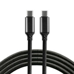 CABLE USB-C TO USB-C 5A PD 100W 1M EVERACTIVE CBB-1PD5 BLACK