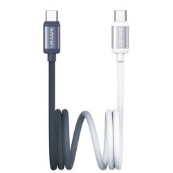 CABLE USB-C TO USB-C 60W 1.2M USAMS BICOLOR SERIES SJ756 BLACK-WHITE