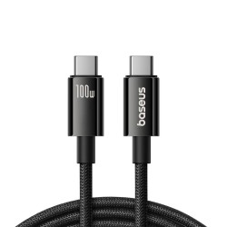 CABLE USB-C TO USB-C BASEUS TUNGSTEN GOLD 100W 4K 60HZ 1.5M BLACK