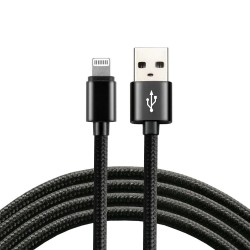 CABLE USB TO LIGHTNING 2.4A 2M EVERACTIVE CBB-2IB BLACK