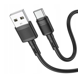 CABLE USB TO USB-C 3A 1M HOCO X83 BLACK CABLE USB TO USB-C 3A 1M HOCO X83 BLACK
