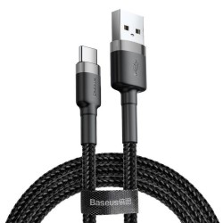 CABLE USB TO USB-C 3M 2A BASEUS CAFULE CATKLF-UG1 BLACK-GREY