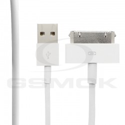 CABLE USB IPHONE 30 PIN WHITE 1M 3G 3GS 4 4S IPOD NANO TOUCH