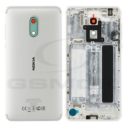 BATTERY COVER NOKIA 6 DUAL SILVER / WHITE 20PLESW0016 ORIGINAL SERVICE PACK