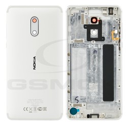 BATTERY COVER NOKIA 6 SILVER / WHITE 20PLESW0017 ORIGINAL SERVICE PACK
