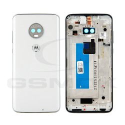 BATTERY COVER HOUSING WITH MIDDLE FRAME MOTOROLA MOTO G7 WHITE 5S58C13357 ORIGINAL SERVICE PACK