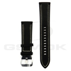 STRAP SET SIZE M/L SAMSUNG R840 GALAXY WATCH 3 45MM BLACK LEATHER 2MM GH98-45536A ORIGINAL