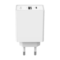 TRAVEL CHARGER FREENET BASICS USB-A USB-C 30W WHITE
