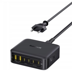 TRAVEL CHARGER BASEUS ENERFILL 4XUSB-C 2XUSB-A 120W FH21 E0120T00 BLACK TRAVEL CHARGER BASEUS ENERFILL 4XUSB-C 2XUSB-A 120W FH21 E0120T00 BLACK