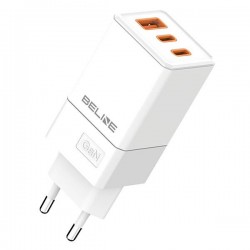 TRAVEL CHARGER BELINE 2XUSB-C + USB PD 3.0 QC 3.0 GAN 65W WHITE