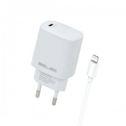 TRAVEL CHARGER BELINE U58 USB-C + CABLE LIGHTNING 20W PD 3.0 WHITE