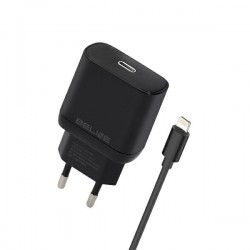 TRAVEL CHARGER BELINE U66 USB-C + CABLE LIGHTNING 30W PD 3.0 GAN BLACK