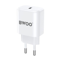 TRAVEL CHARGER BWOO BO-CDA105 20W USB-C PD WHITE