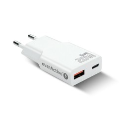 TRAVEL CHARGER EVERACTIVE USB USB-C QC 3.0 20W SC-340Q WHITE
