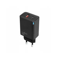 TRAVEL CHARGER MAXLIFE MXTC-09-45AC PD 45W USB + USB-C BLACK TRAVEL CHARGER MAXLIFE MXTC-09-45AC PD 45W USB + USB-C BLACK