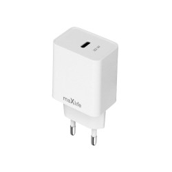 WALL CHARGER MAXLIFE USB-C MXTC-13-20C 20W 3A PD WHITE