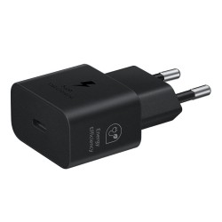 WALL CHARGER SAMSUNG EP-T2510NBEGWW USB-C 3A 25W BLACK ORIGINAL BOX