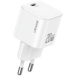 USAMS JO SERIES CC260 USB-C WALL CHARGER + USB-C/USB-C CABLE 20W 1M WHITE