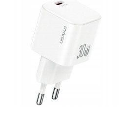 USAMS JO SERIES CC262 USB-C WALL CHARGER + USB-C/LIGHTNING CABLE 30W 1M WHITE