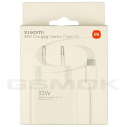 WALL CHARGER USB XIAOMI COMBO USB-A 33W PD + CABLE USB-C WHITE BHR6039EU [ORIGINAL]