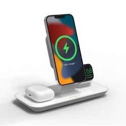 WIRELESS CHARGING STATION MOPHIE-UNV 3W1 BYO MAGSAFE STAND V2 WHITE APPLE EU