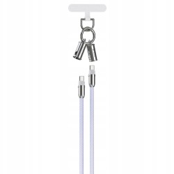 OUTLET CABLE / LANYARD 2IN1 DEVIA USB-C TO USB-C PURPLE