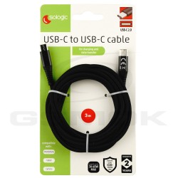 OUTLET CABLE SOLOGIC USB-C TO USB-C 3M BLACK