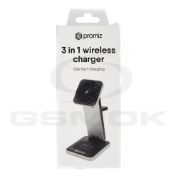 OUTLET WIRELESS CHARGER 15W 3IN1 + CABLE USB-C TO USB-C 1M PROMIZ WITH MAGSAFE GRAY