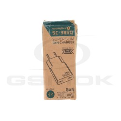 OUTLET TRAVEL CHARGER EVERACTIVE 2XUSB-C 30W SC-385Q WHITE