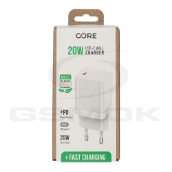 OUTLET WALL CHARGER FOREVER CORE USB-C 20W WHITE