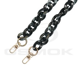 OUTLET PHONE LEASH / CHAIN LONG BLACK MARBLE