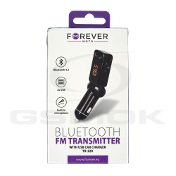OUTLET FM TRANSMITTER BLUETOOTH TR-320 FOREVER BLACK