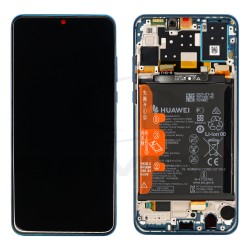 OUTLET LCD Display HUAWEI P30 LITE MAR-LX1A WITH FRAME AND BATTERY FOR 48MPIX CAMERA VERSION BLUE 02352RQA ORIGINAL SERVICE PACK