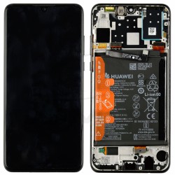 OUTLET LCD Display HUAWEI P30 LITE NEW EDITION MAR-L21BX WITH FRAME AND BATTERY MIDNIGHT BLACK 02353FPX 02353DQU ORIGINAL SERVICE PACK
