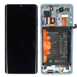 OUTLET LCD Display HUAWEI P30 PRO WITH FRAME AND BATTERY BREATHING CRYSTAL 02353FUT ORIGINAL REFURBISHED SERVICE PACK