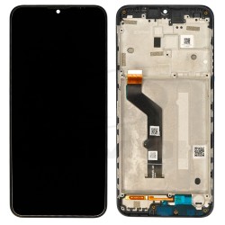 OUTLET LCD Display MOTOROLA MOTO E7 PLUS WITH FRAME BLACK 5D68C17416 ORIGINAL SERVICE PACK