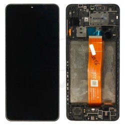 OUTLET LCD Display SAMSUNG A125 GALAXY A12 BLACK WITH FRAME GH96-14116A GH82-24490A GH82-24491A ORIGINAL SERVICE PACK