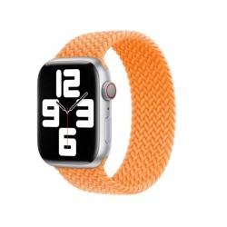 WATCH BAND FOR APPLE WATCH BRAIDED STRAP SOLO 44/45/46/49MM BRIGHT ORANGE SIZE 4 MQYM3ZM/A 923-08720 ORIGINAL