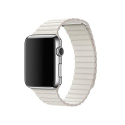 WATCH BAND FOR APPLE WATCH LEATHER LOOP 40/41/42MM WHITE SIZE M MMAT2ZM/A 923-00894 ORIGINAL
