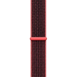 WATCH BAND FOR APPLE WATCH NIKE SPORT LOOP 42/44/45/46/49MM BRIGHT CRIMSON/BLACK ONE SIZE MRPD2ZM/A 923-02246 ORIGINAL