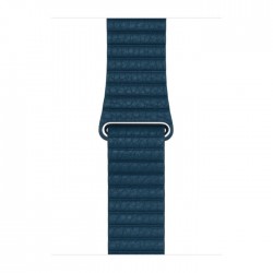 WATCH BAND FOR APPLE WATCH LEATHER 40/41/42MM NAVY BLUE SIZE L MQV72ZM/A 923-02018 ORIGINAL