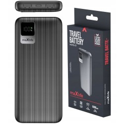 POWER BANK 10000MAH MAXLIFE MXPB-07 BLACK POWER BANK 10000MAH MAXLIFE MXPB-07 BLACK